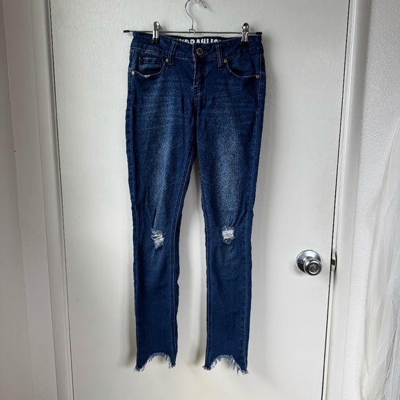 Hydraulic Denim - Hydraulic deep blue jeans women size 1/2 shown from multiple angles to show true